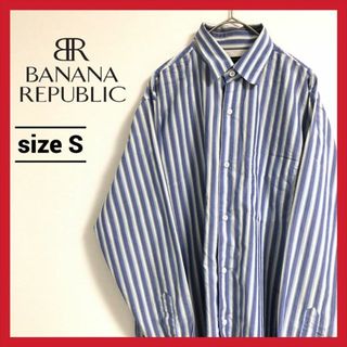 バナナリパブリック(Banana Republic)の90s 古着 バナナリパブリック 長袖シャツ ストライプ トップス S (シャツ)