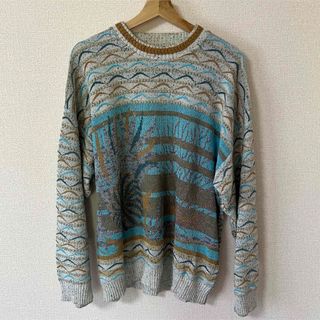 70s  vintage  ニット　薄手　ビンテージ