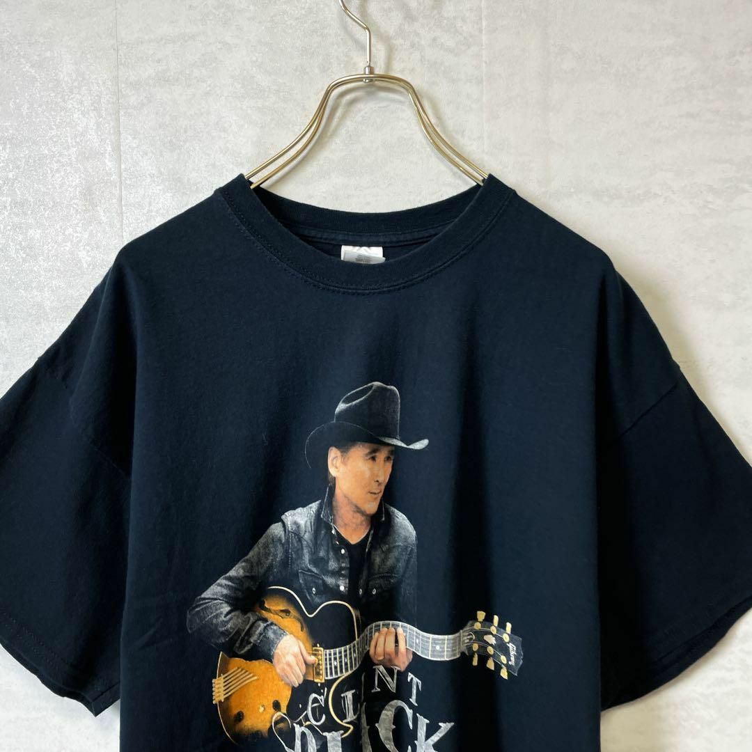 MUSIC TEE(ミュージックティー)のミュージックＴシャツ　バンドＴ　オーバーサイズＸＬ　黒ブラック　半袖Ｔシャツ古着 メンズのトップス(Tシャツ/カットソー(半袖/袖なし))の商品写真