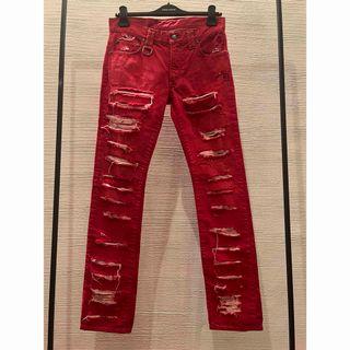 ロエン(Roen)の00s archive roen red skull denim デニム　スカル(デニム/ジーンズ)