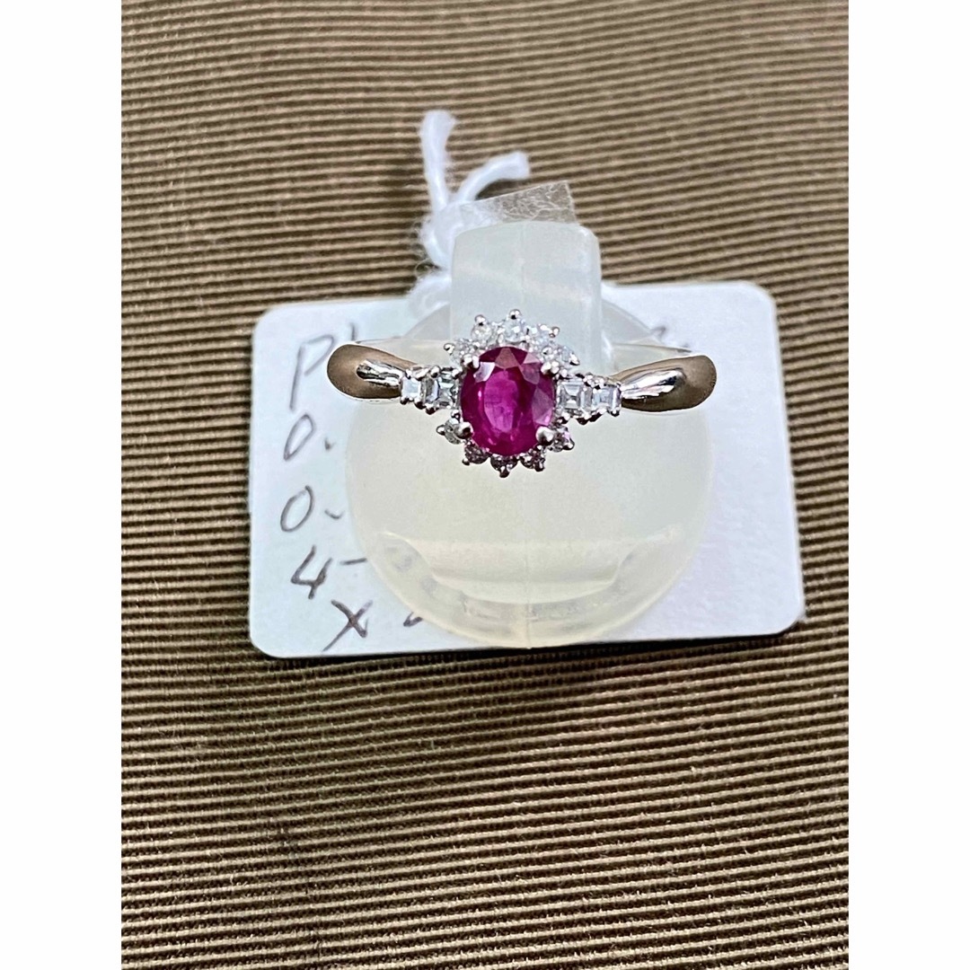 PT850ルビーダイヤ☆指輪☆USED品☆ PT850ルビーダイヤ☆指輪☆USED品☆