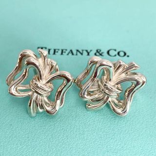 ティファニー(Tiffany & Co.)のティファニー 美品 ヴィンテージ ダブルリボン ピアス 希少 dj4(ピアス)