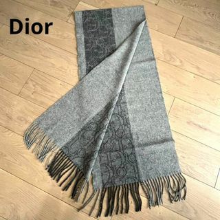 Christian Dior - クリスチャンディオール　ウールカシミヤ　トロッター　オブリーク　ロゴ柄　マフラー