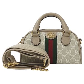 Gucci - グッチ GUCCI バッグ レディース ブランド ハンドバッグ ショルダーバッグ 2way オフィディア GGスプリーム ベージュ グレージュ 724606 コンパクト ミニバッグ 斜め掛け おしゃれ 【中古】