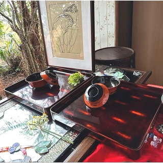 テーブルで使える‼️特製あけぼのJAPAN輪島塗作太郎造根来あけぼのZEN2客(漆芸)