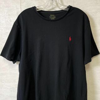 ラルフローレン(Ralph Lauren)のラルフローレン　黒ブラック　ポニー刺繍　オーバーサイズＸＬ　コットン　メンズ古着(Tシャツ/カットソー(半袖/袖なし))