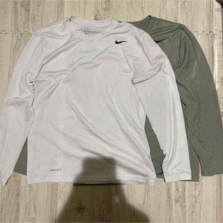 ナイキ(NIKE)のNIKE ナイキ DRI FIT ロングスリーブ Tシャツ 長袖 2枚セット M(Tシャツ/カットソー(七分/長袖))