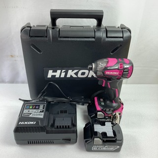＊＊HiKOKI ハイコーキ 18V  コードレスインパクトドライバ (バッテリ2個・充電器・ケース付） WH18DDL2 2LYPK(R) パワフルレッド(その他)