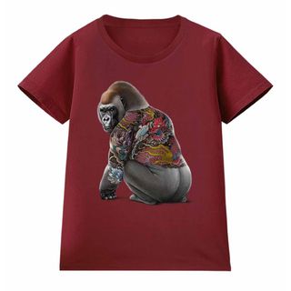 ゴリラ タトゥー 刺青 半袖 Tシャツ メンズ レディース  動物(Tシャツ(半袖/袖なし))