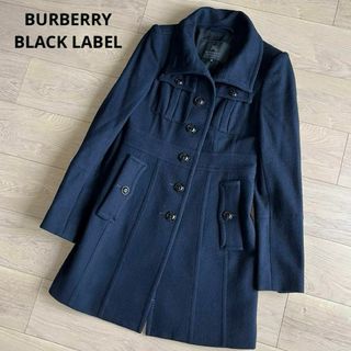 バーバリーブラックレーベル(BURBERRY BLACK LABEL)のバーバリーブラックレーベル　ミリタリーデザイン　ウールコート　ロング　38(ロングコート)