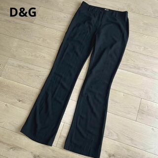 ディーアンドジー(D&G)のD&G　ウール　フレア　スラックス　黒　パンツ　38サイズ　ブラック　ドルガバ(その他)