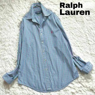 ラルフローレン(Ralph Lauren)の69X春秋ラルフローレン マルチカラーストライプBD長袖シャツ 古着(シャツ/ブラウス(長袖/七分))