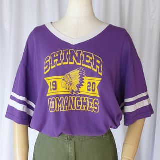 XLサイズ/オーガスタ SHINER COMANCHES Vネック 半袖Tシャツ(Tシャツ/カットソー(半袖/袖なし))