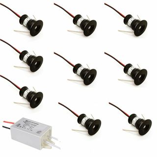 【サイズ:30°_色:暖かい白】小さなLED埋め込み式ライト9PCS12V1Wス(その他)