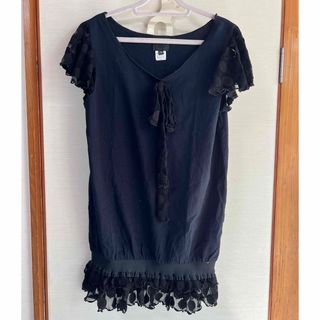 アナスイ(ANNA SUI)のANNA SUI☆アナスイ　ドット柄レース付き半袖カットソー(Tシャツ(半袖/袖なし))