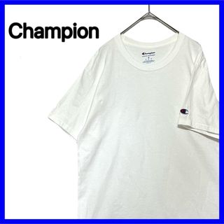 チャンピオン(Champion)のChampion 半袖 Tシャツ 刺繍ロゴ 無地 白 ホワイト ドミニカ共和国(Tシャツ/カットソー(半袖/袖なし))