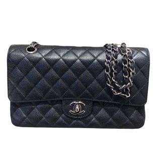 シャネル(CHANEL)の　シャネル CHANEL マトラッセ25 A01112 ブラック/SV金具 キャビアスキン レディース ショルダーバッグ(ショルダーバッグ)