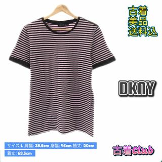 ディーケーエヌワイ トップス Tシャツ 大きいサイズ カジュアル 丸首 半袖 レ