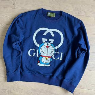 グッチ(Gucci)のグッチ × ドラえもん　コラボ　スウェット　ネイビー　XSサイズ　ロゴ　GG(スウェット)