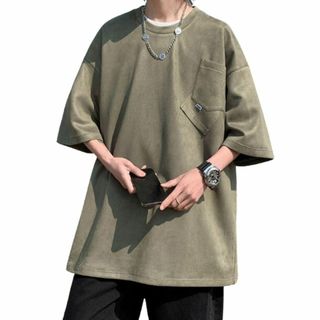 [GUTHONG] Tシャツ メンズ 七分袖 メンズ 半袖tシャツ 夏服 スエー(その他)