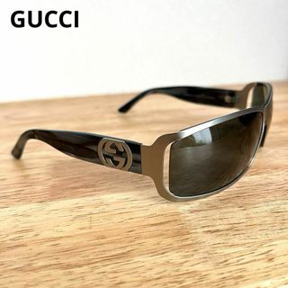 Gucci - グッチ　メンズ　ブラック系　サングラス　インターロッキング　ロゴ金具　GG