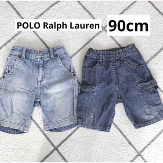 ポロラルフローレン(POLO RALPH LAUREN)のポロ　ラルフローレン  デニム　ハーフパンツ  90 ブルー　ショートパンツ(パンツ/スパッツ)