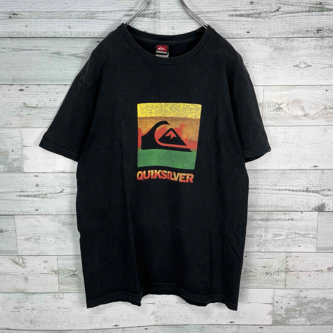 QUIKSILVER(クイックシルバー)のクイックシルバー 古着 プリントロゴ クラック 半袖Tシャツ メンズのトップス(Tシャツ/カットソー(半袖/袖なし))の商品写真