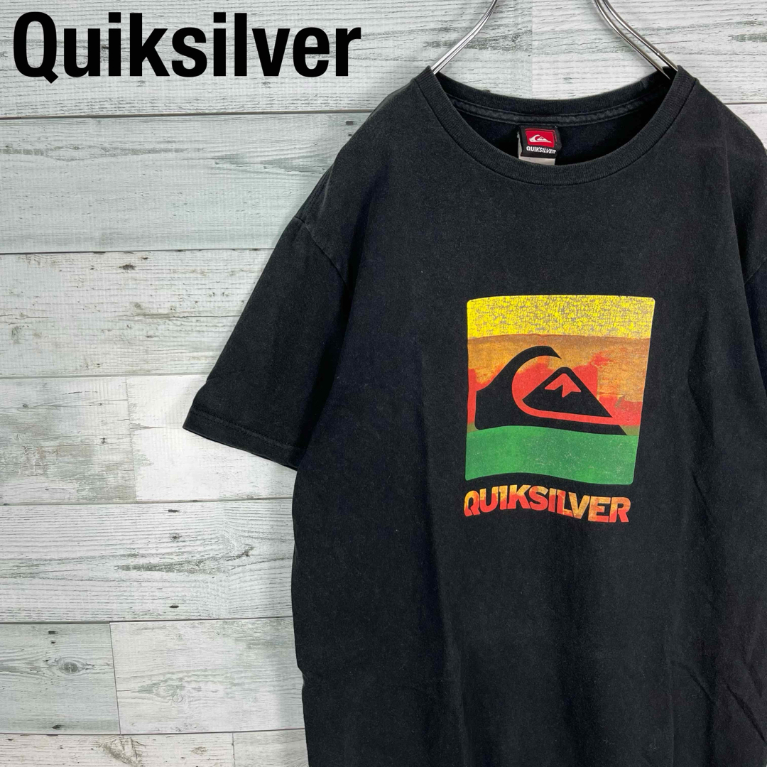 QUIKSILVER(クイックシルバー)のクイックシルバー 古着 プリントロゴ クラック 半袖Tシャツ メンズのトップス(Tシャツ/カットソー(半袖/袖なし))の商品写真