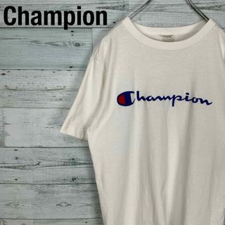 Champion - チャンピオン 古着 刺繍 センターロゴ 目玉 半袖 Tシャツ