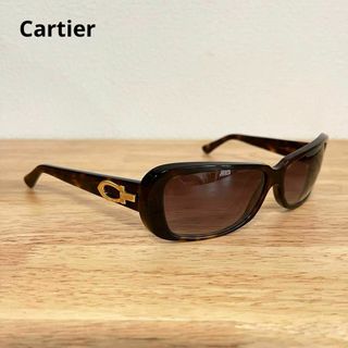 Cartier - Cartier　カルティエ　ロゴ金具　ブラウン系　サングラス　レディース