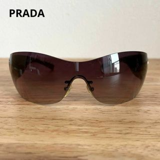 プラダ(PRADA)のプラダ　サイドプレート　スポーティサングラス　ブラウン系　SPR58F(サングラス/メガネ)