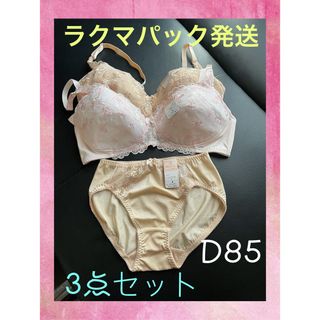 大人気 !!  D85  送料無料 ♪ 超可愛い 赤字覚悟の最安値(*⁰▿⁰*)(ブラ&ショーツセット)