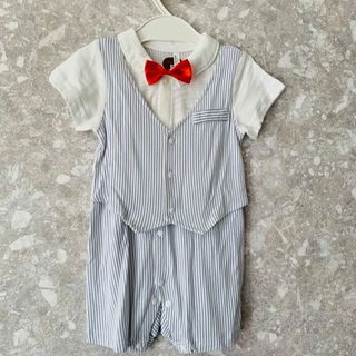 子供服 ロンパース 半袖 ベビー服 男の子　フォーマルスーツ　70(セレモニードレス/スーツ)