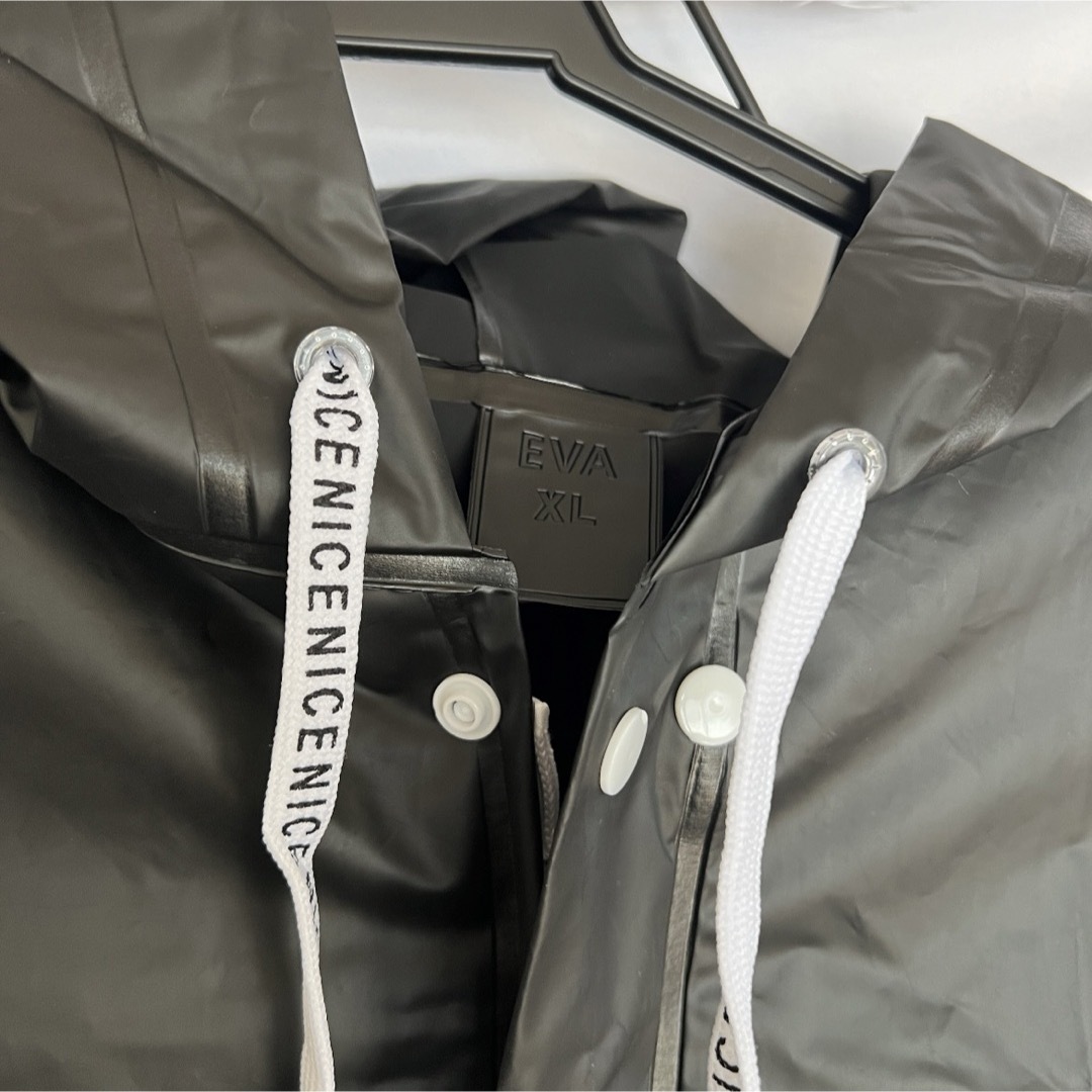 【超軽量】レインコートメンズ XLサイズ 自転車 レインポンチョ 二重ツバ付き  メンズのジャケット/アウター(その他)の商品写真