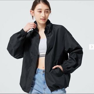 GU - 【新品】UVカットオーバーサイズブルゾン　Lサイズ　ブラック