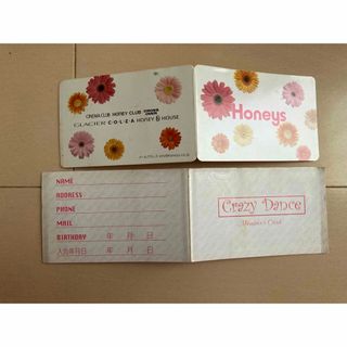 ハニーズ(HONEYS)のHoneys   crazy dance ポイントカード　スタンプカード(その他)