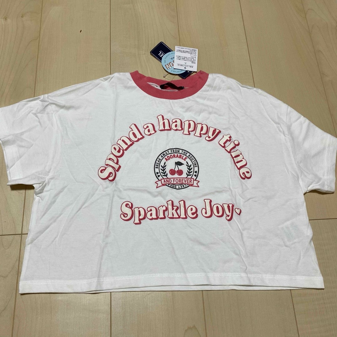 【新品】半袖Tシャツ　140 腹出し キッズ/ベビー/マタニティのキッズ服女の子用(90cm~)(Tシャツ/カットソー)の商品写真