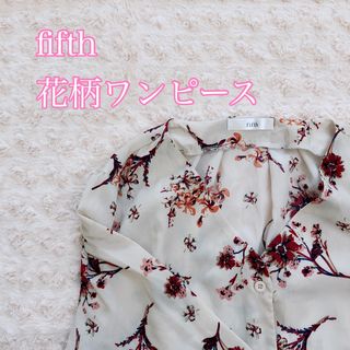 フィフス(fifth)の【美品】fifth 花柄ワンピース ガウン ＊ Mサイズ(ロングワンピース/マキシワンピース)