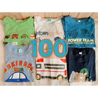 男の子100サイズ　 半袖Tシャツ　6着おまとめ　車 キッズ(Tシャツ/カットソー)