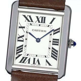 カルティエ(Cartier)のカルティエ CARTIER タンクソロLM クォーツ メンズ 良品 箱付き_813166(腕時計(アナログ))