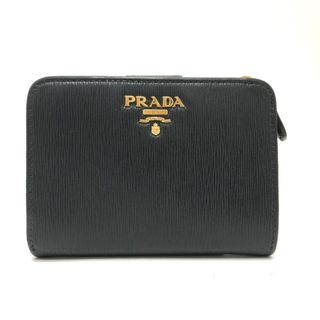 プラダ(PRADA)のプラダ PRADA ロゴ 1ML018 2つ折り財布 レザー ブラック(財布)