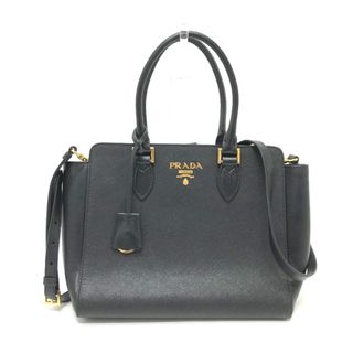 プラダ(PRADA)のプラダ PRADA ロゴ 1BA113 2WAY カバン ショルダーバッグ ハンドバッグ サフィアーノレザー ブラック(ハンドバッグ)