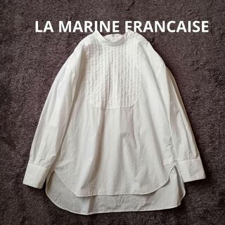 マリンフランセーズ(LA MARINE FRANCAISE)のLA MARINE FRANCAISE ピンタック ヨークブラウス 日本製(シャツ/ブラウス(長袖/七分))