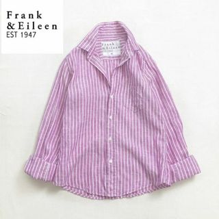 フランクアンドアイリーン(Frank&Eileen)の[良品] フランクアンドアイリーン ストライプ シャツ リネン ピンクパープル(シャツ/ブラウス(長袖/七分))