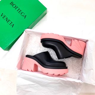 ボッテガヴェネタ(Bottega Veneta)のBOTTEGA VENETA FLASH PUMP レザー 厚底 サンダル 37(サンダル)