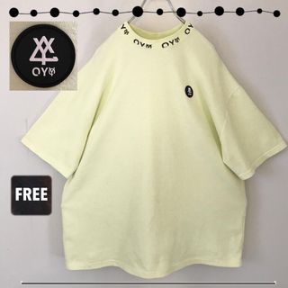 オーワイ(OY)のOY★ロゴクルーネック★ジャージTシャツ★シリコンワッペン★オーバーサイズフリー(Tシャツ/カットソー(半袖/袖なし))