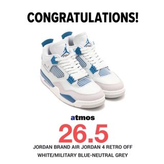 ナイキ(NIKE)のNIKE/AIR JORDAN 4/インダストリアルブルー/26.5(スニーカー)