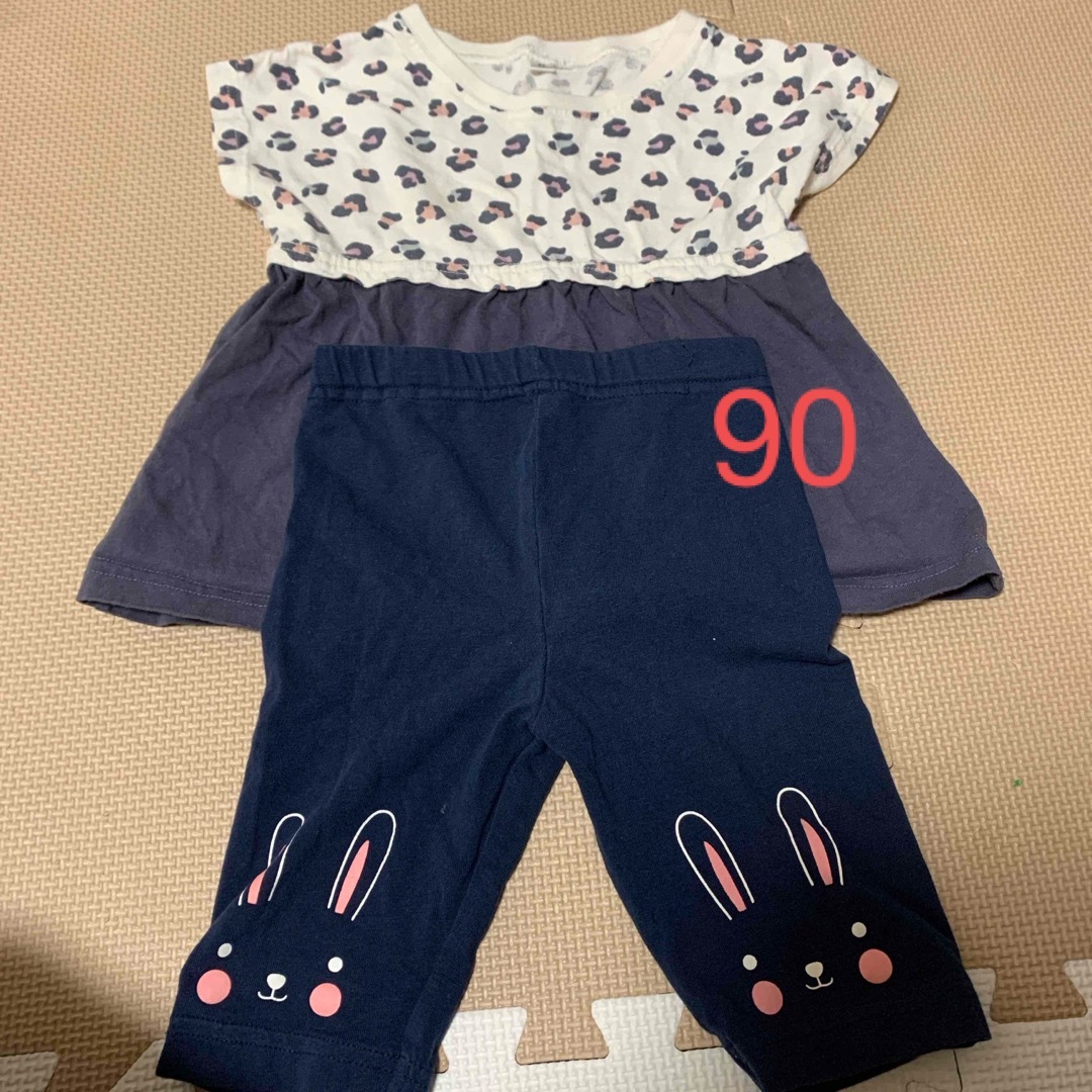 90 女の子　半袖　短パン キッズ/ベビー/マタニティのキッズ服女の子用(90cm~)(Tシャツ/カットソー)の商品写真