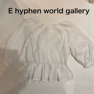 E hyphen world gallery / ブラウス /トップス/ホワイト(シャツ/ブラウス(長袖/七分))
