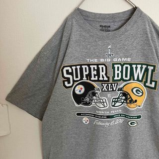 リーボックNFLスーパーボウルビッグロゴTシャツ霜降りオーバーサイズ古着tシャツ